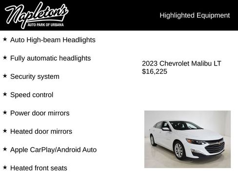 Used 2023 Chevrolet Malibu LT FWD image 16