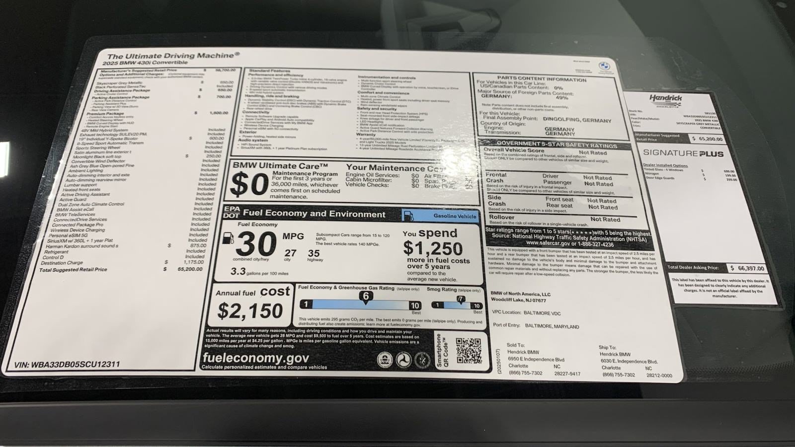 Used 2025 BMW 430i Convertible w/ Premium Package RWD image 30