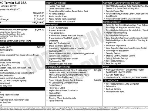 Used 2022 GMC Terrain SLE w/ Driver Convenience Package image 36