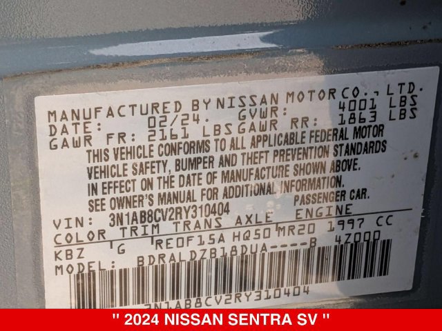 Certified 2024 Nissan Sentra SV FWD image 41