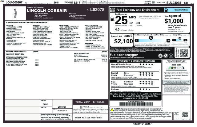 Certified 2025 Lincoln Corsair FWD image 32