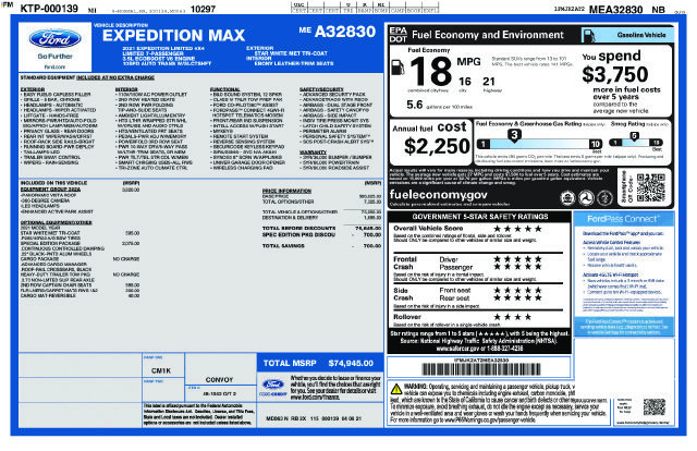 Used 2021 Ford Expedition Max Limited AWD/4WD image 33
