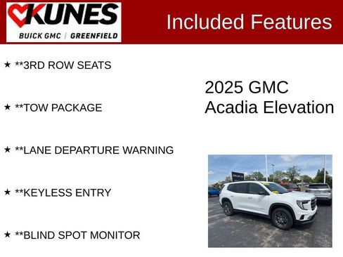 Used 2025 GMC Acadia Elevation FWD image 3