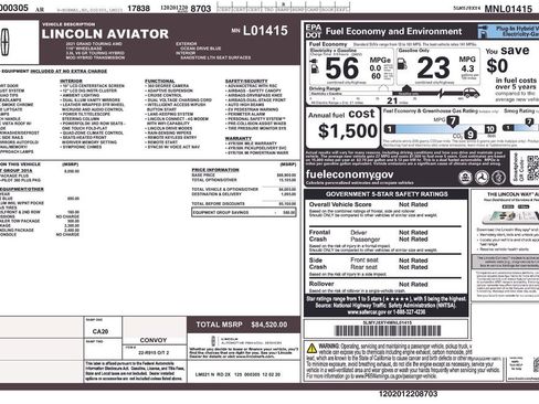 Used 2021 Lincoln Aviator Grand Touring w/ Equipment Group 301A image 36