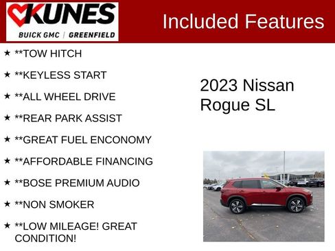 Used 2023 Nissan Rogue SL w/ SL Premium Package image 3
