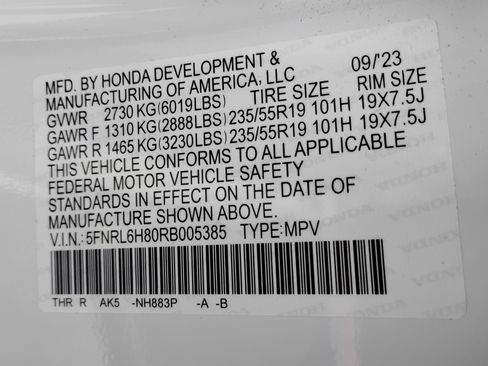 Used 2024 Honda Odyssey Touring image 39