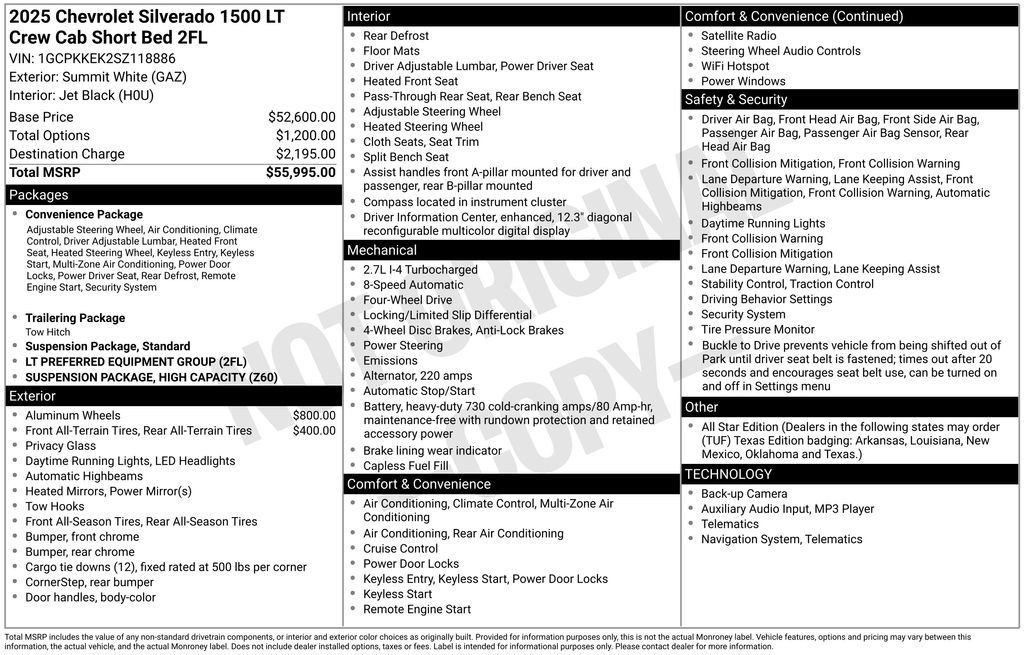 New 2025 Chevrolet Silverado 1500 LT AWD/4WD image 4