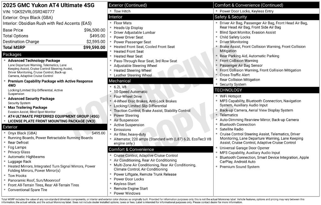 Used 2025 GMC Yukon AT4 Ultimate AWD/4WD image 5