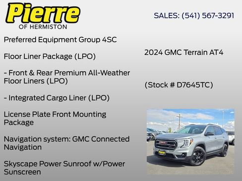 Used 2024 GMC Terrain AT4 w/ LPO, Floor Liner Package AWD/4WD image 6