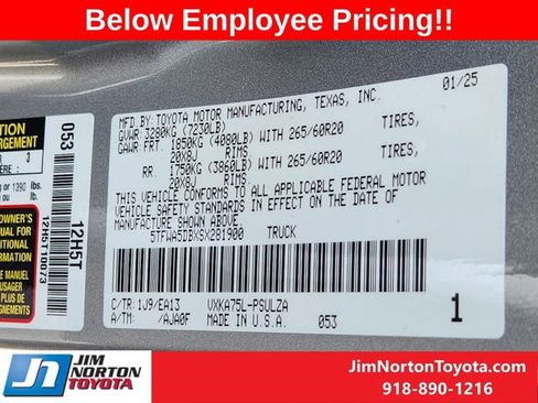 New 2025 Toyota Tundra Limited image 24