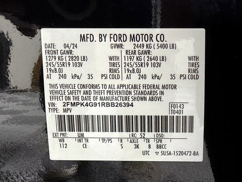 Used 2024 Ford Edge SE w/ Black Appearance Package image 14