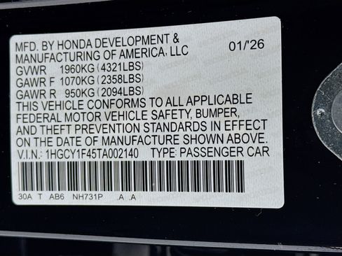 New 2026 Honda Accord SE image 31