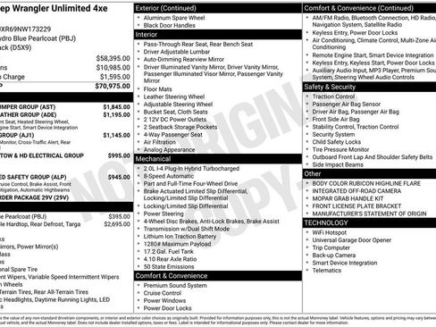 Certified 2022 Jeep Wrangler Unlimited Rubicon 4xe w/ Steel Bumper Group image 20