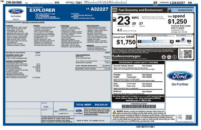 Used 2020 Ford Explorer XLT w/ Equipment Group 202A AWD/4WD image 17