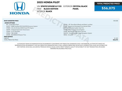 Used 2025 Honda Pilot Black Edition image 3