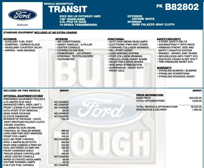 Used 2023 Ford Transit 350 AWD w/ Interior Upgrade Package image 2
