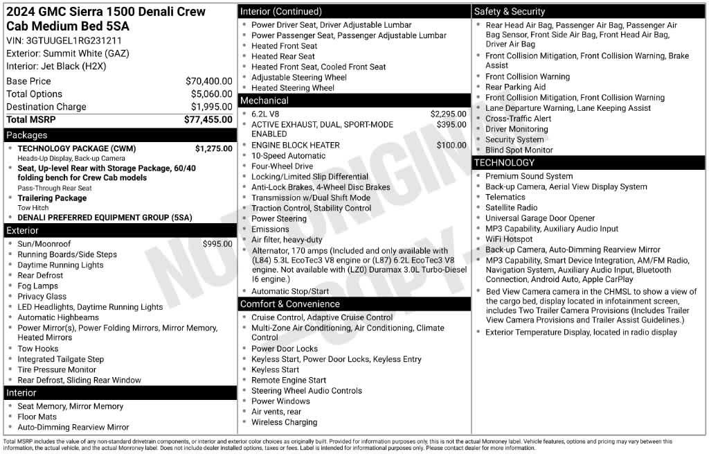 Used 2024 GMC Sierra 1500 Denali w/ Technology Package AWD/4WD image 2