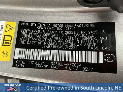 Used 2019 Lexus ES 350 image 15