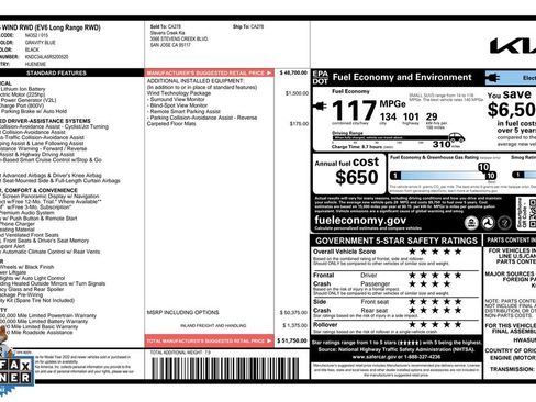 Used 2024 Kia EV6 Wind w/ Wind Technology Package RWD image 4