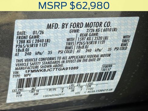 New 2026 Ford Explorer Tremor w/ Tremor Ultimate Package image 41