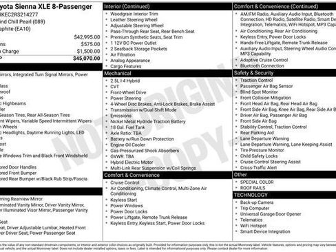 Certified 2024 Toyota Sienna XLE FWD image 7