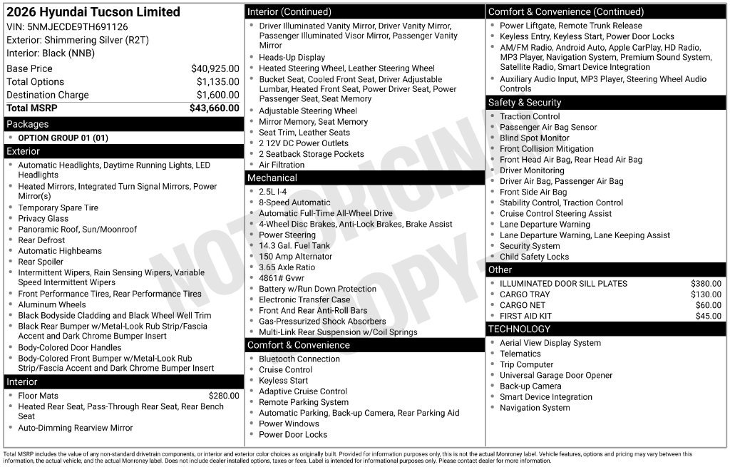 New 2026 Hyundai Tucson Limited AWD/4WD image 6
