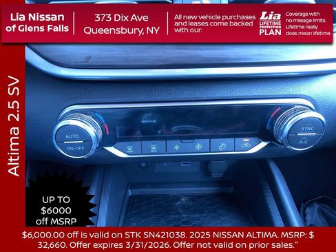 New 2025 Nissan Altima 2.5 SV w/ SV Special Edition Package image 18