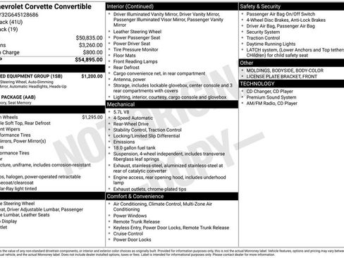 Used 2004 Chevrolet Corvette Convertible w/ Preferred Equipment Group image 4