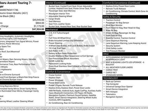 Used 2022 Subaru Ascent Touring image 33
