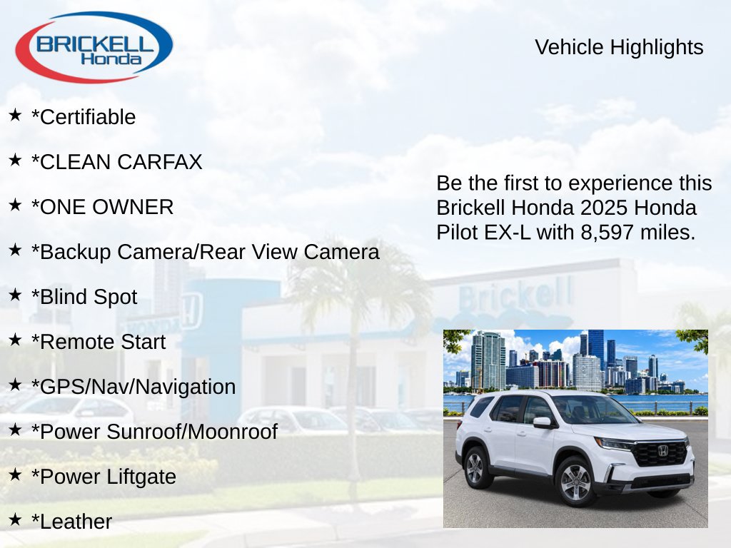Used 2025 Honda Pilot EX-L image 8