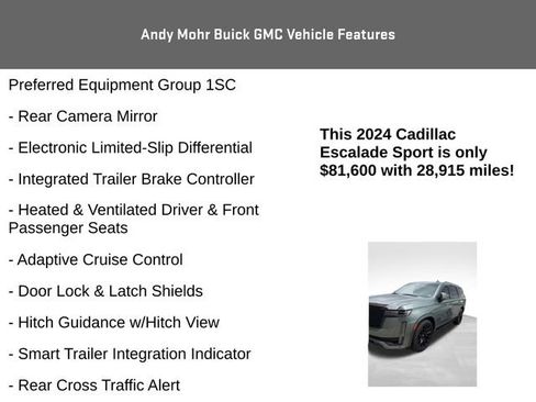 Used 2024 Cadillac Escalade Sport w/ LPO, ONYX Package AWD/4WD image 13