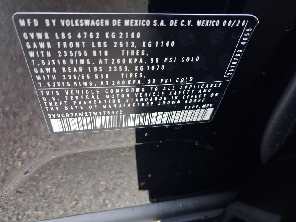 New 2026 Volkswagen Tiguan S FWD image 13