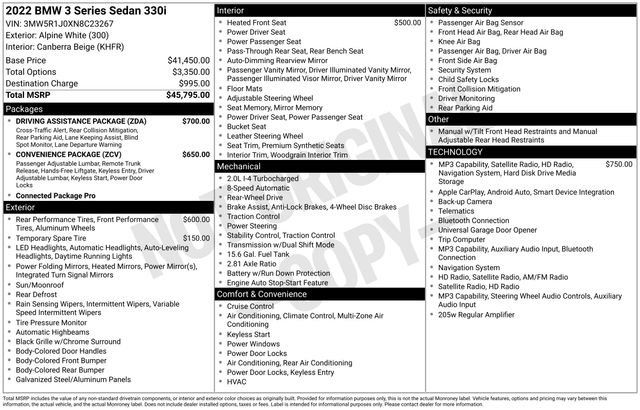 Used 2022 BMW 330i Sedan w/ Driving Assistance Package RWD image 34