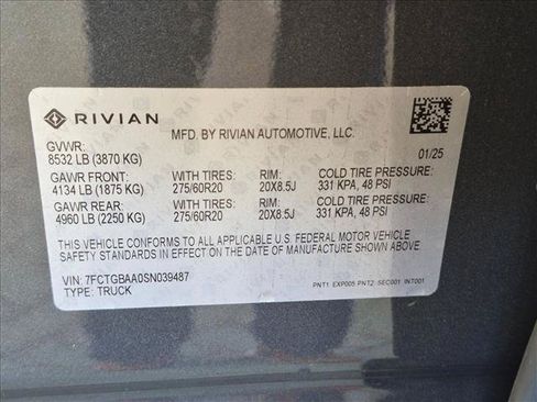 Used 2025 Rivian R1T Adventure Dual AWD/4WD image 27