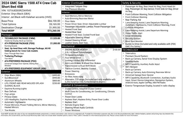 Used 2024 GMC Sierra 1500 AT4 w/ Technology Package AWD/4WD image 20