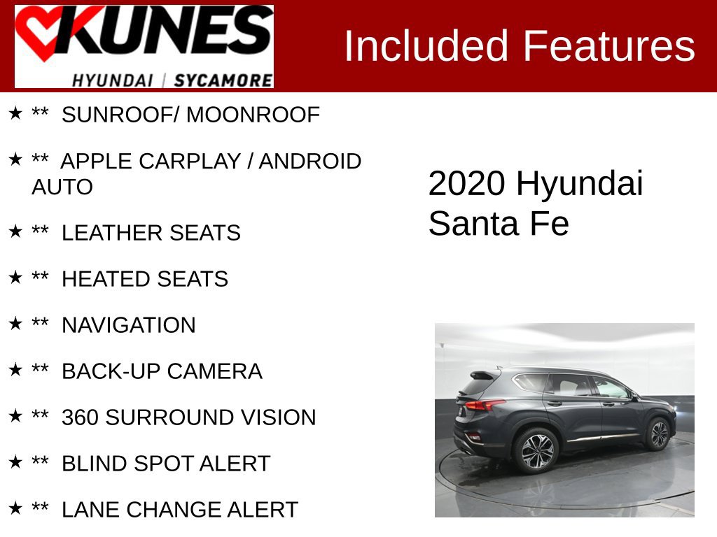 Used 2020 Hyundai Santa Fe Limited AWD/4WD image 2
