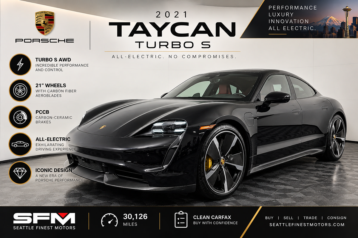 Used 2021 Porsche Taycan Turbo S AWD/4WD image 1