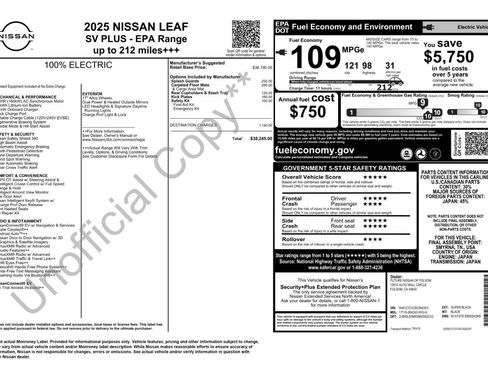 Used 2025 Nissan Leaf SV Plus FWD image 49