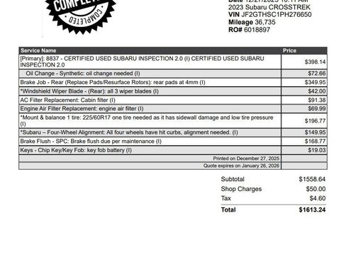 Used 2023 Subaru Crosstrek 2.5i Sport image 10