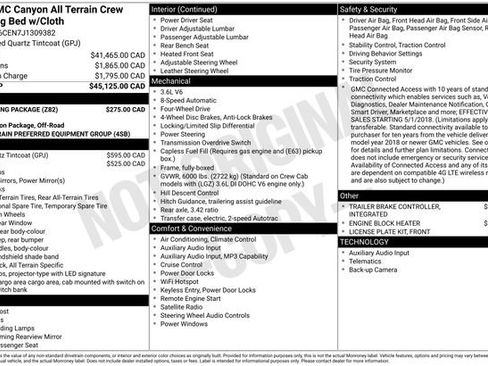 Used 2018 GMC Canyon All Terrain w/ Trailering Package AWD/4WD image 14