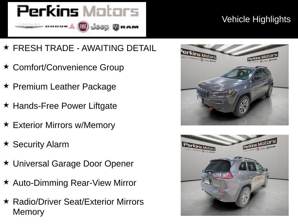 Used 2022 Jeep Cherokee Trailhawk w/ Premium Leather Package AWD/4WD image 14