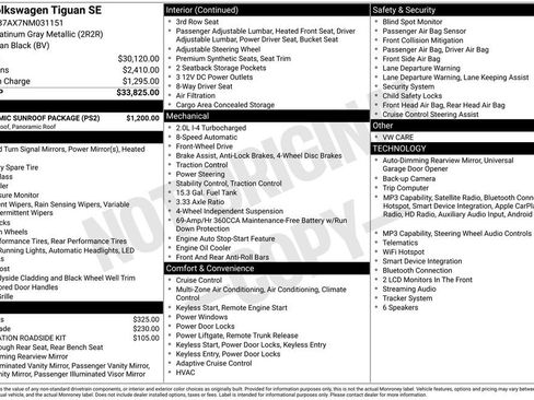 Used 2022 Volkswagen Tiguan SE w/ Panoramic Sunroof Package FWD image 4