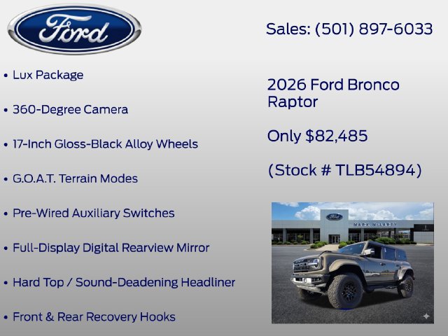 New 2026 Ford Bronco Raptor AWD/4WD image 12