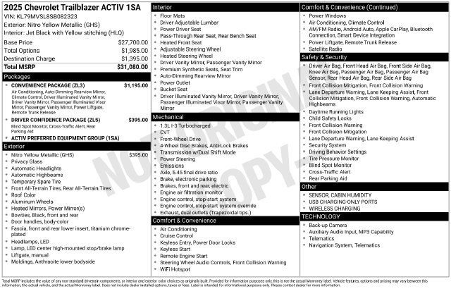 Used 2025 Chevrolet TrailBlazer ACTIV w/ Convenience Package FWD image 31