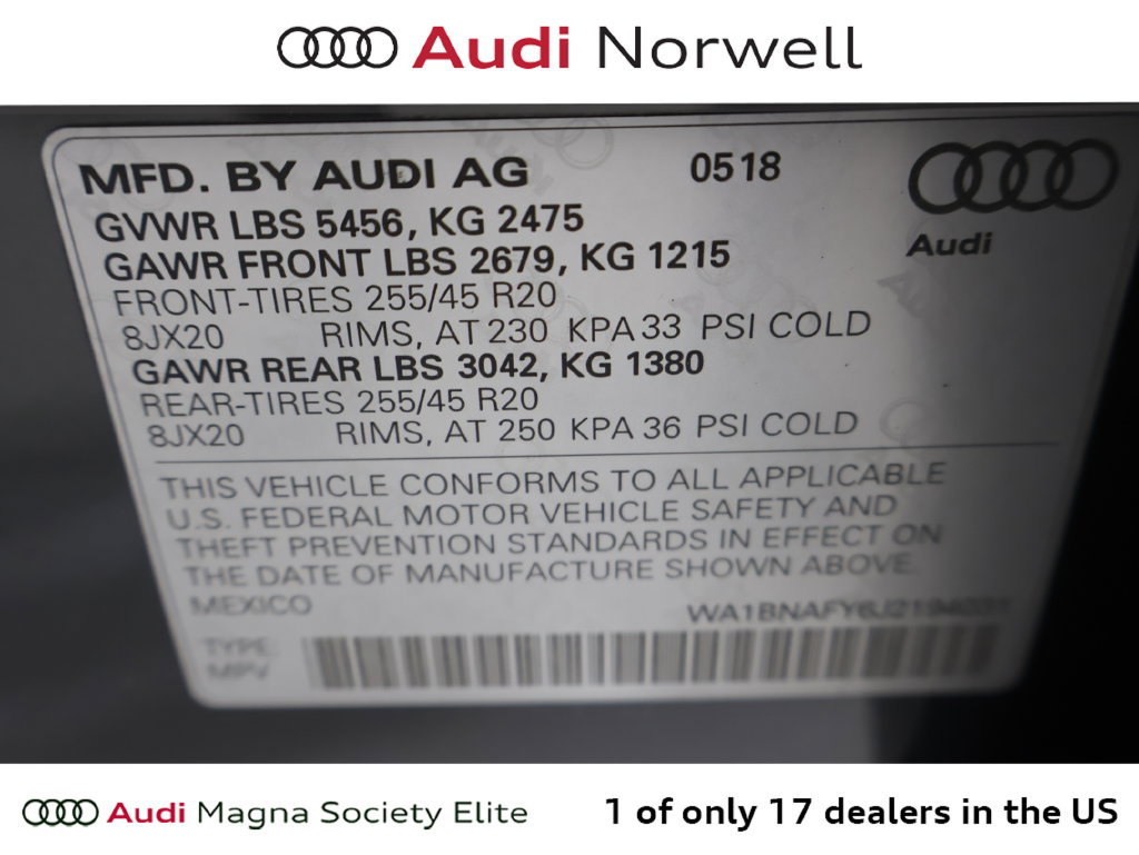 Used 2018 Audi Q5 2.0T Premium Plus w/ Premium Plus Package AWD/4WD image 3