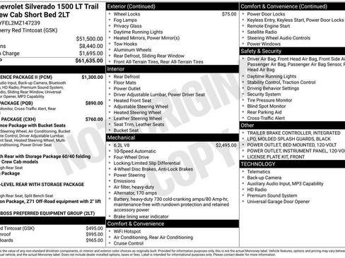 Used 2021 Chevrolet Silverado 1500 LT Trail Boss w/ Convenience Package II AWD/4WD image 4