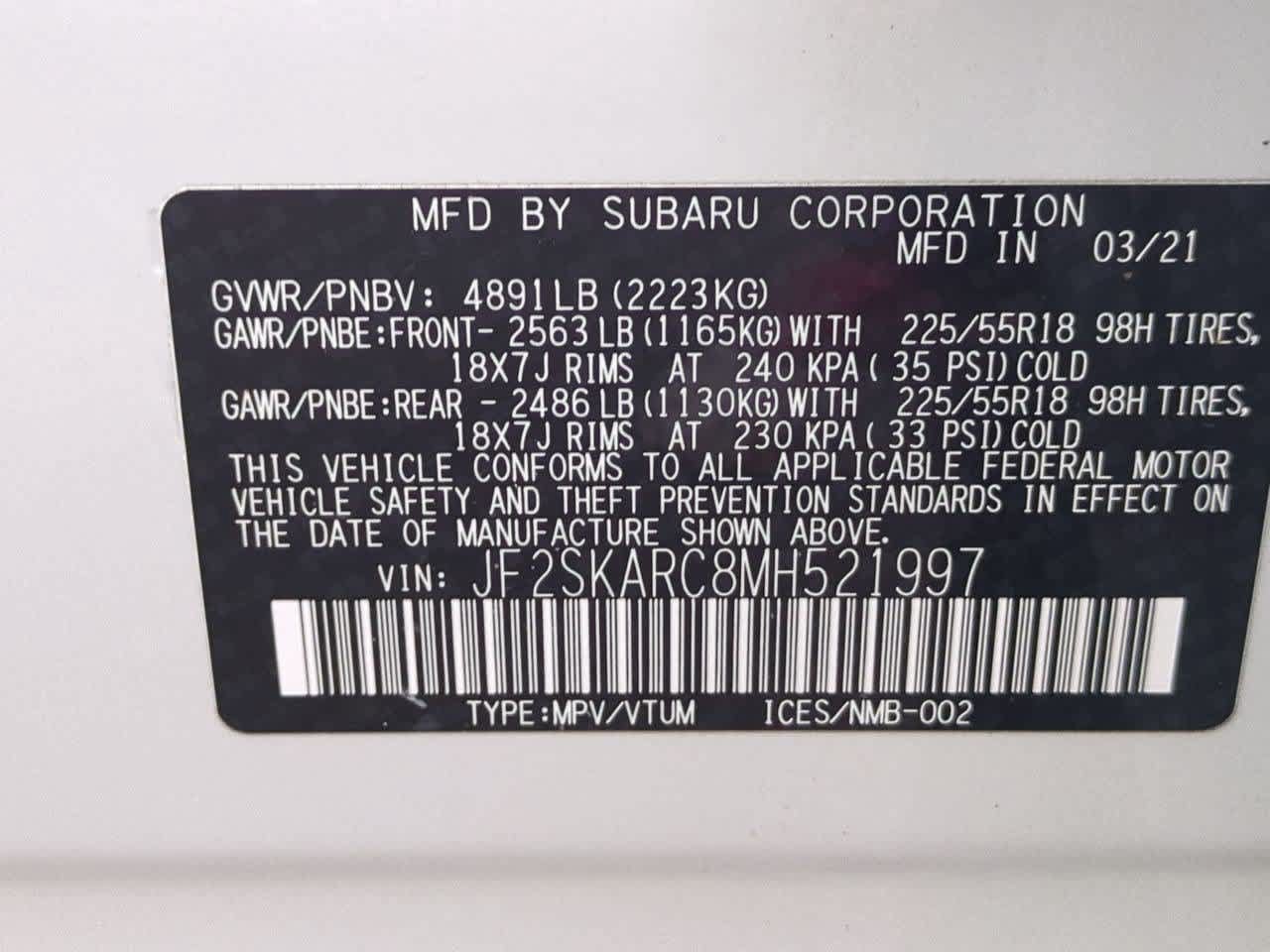 Used 2021 Subaru Forester Sport w/ Popular Package #2 AWD/4WD image 36