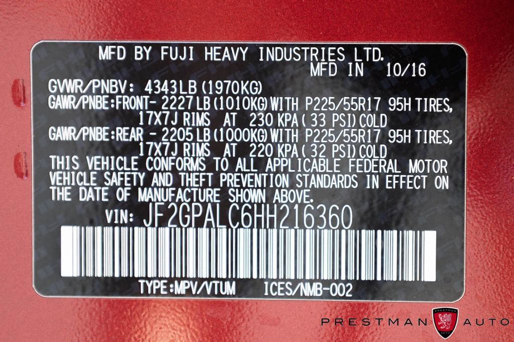 Used 2017 Subaru Crosstrek 2.0i Limited AWD/4WD image 40