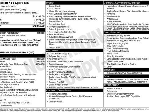 Used 2023 Cadillac XT4 Sport w/ Cold Weather Package image 13
