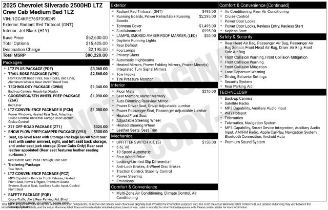 Certified 2025 Chevrolet Silverado 2500 LTZ w/ LTZ Plus Package AWD/4WD image 6